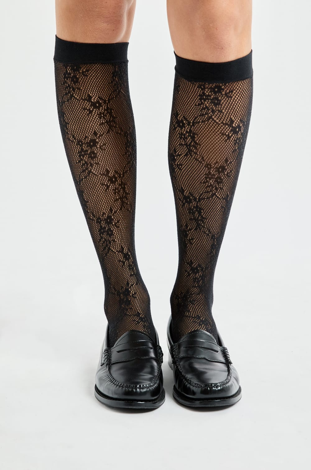 Chaussettes en dentelle à motifs;${refinementColor}