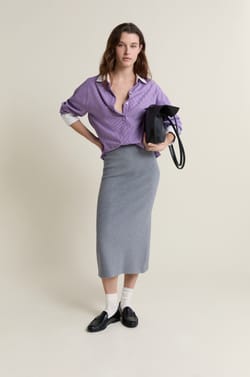 Striped Shirt with Cotton;${refinementColor}