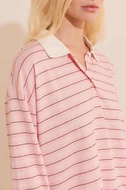 Katoenen T-shirt met strepen;${refinementColor}