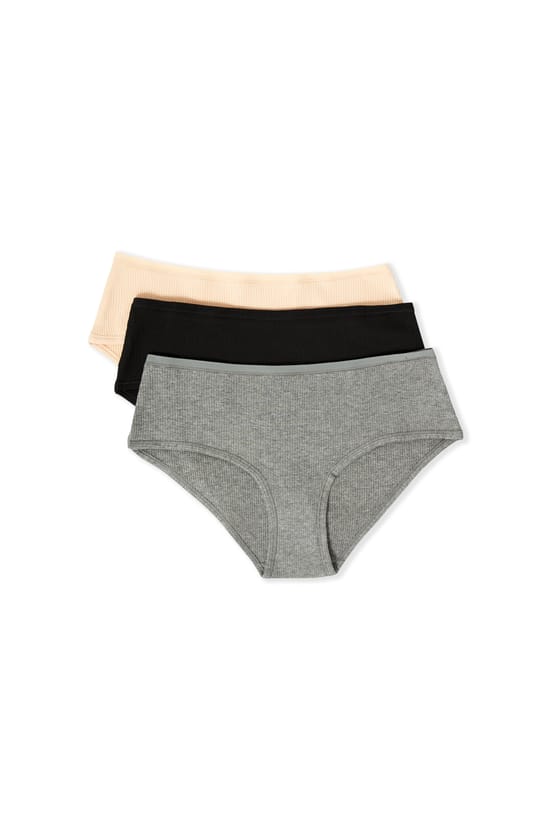 Pack of 3 Cotton Boyshorts;${refinementColor}