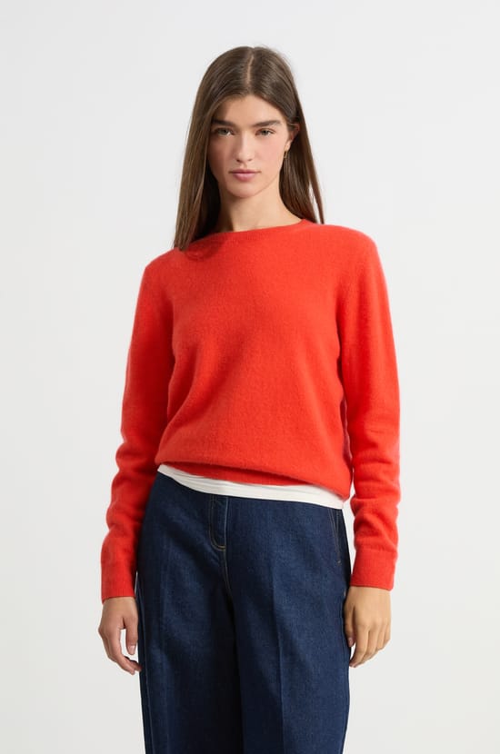 Pull col rond en cachemire;${refinementColor}
