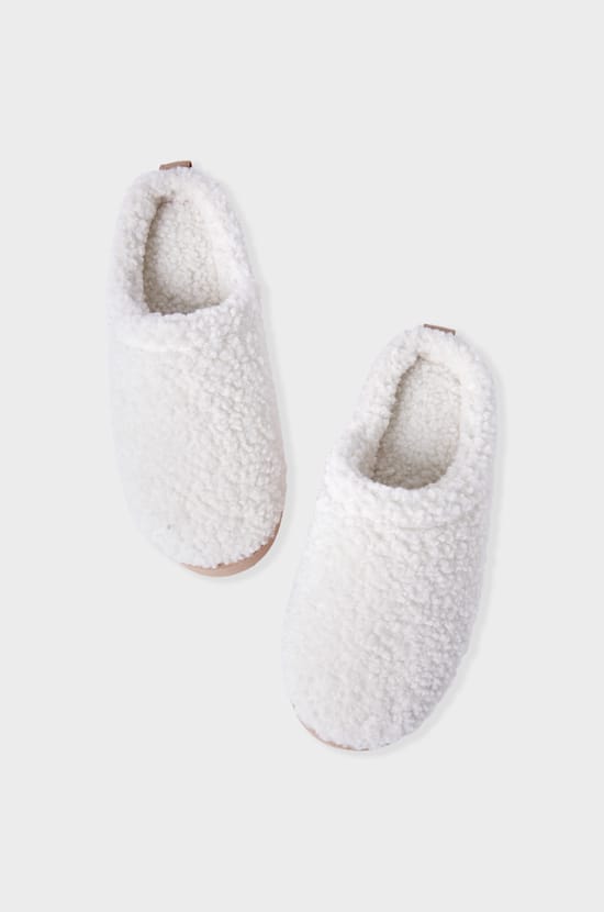 Chaussons mules en fausse fourrure;${refinementColor}
