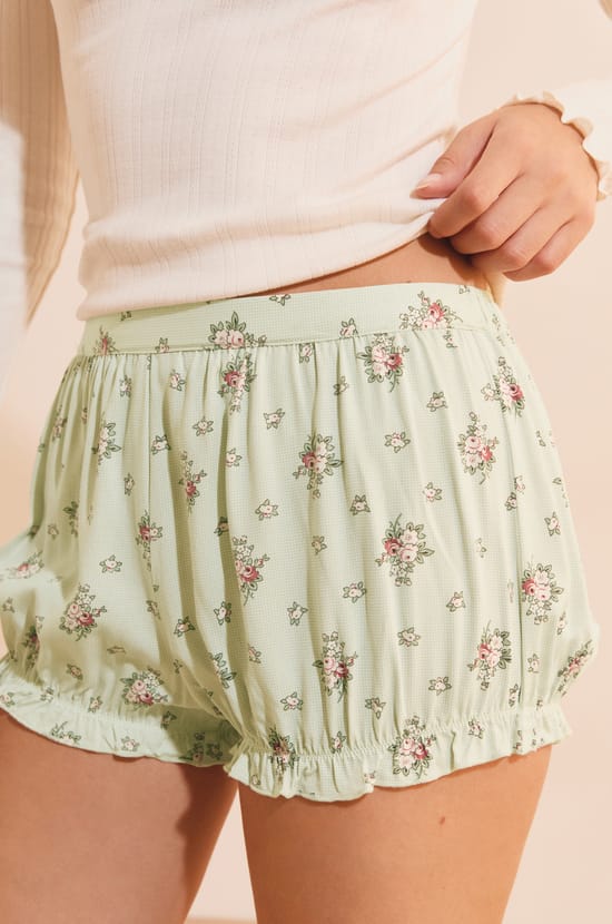 Short bloomer &agrave; motif fleuri;${refinementColor}