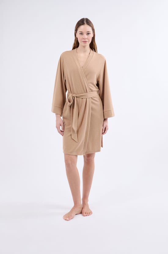 Velvet-Effect Robe;${refinementColor}