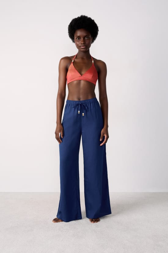 Pantalón de playa ancho;${refinementColor}