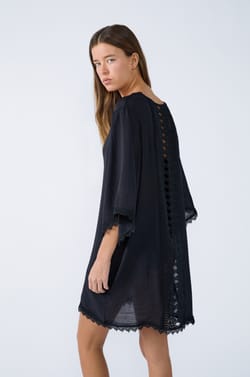 Embroidered Edge Kimono;${refinementColor}