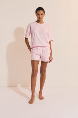 Short de pyjama boyfriend en coton;${refinementColor}