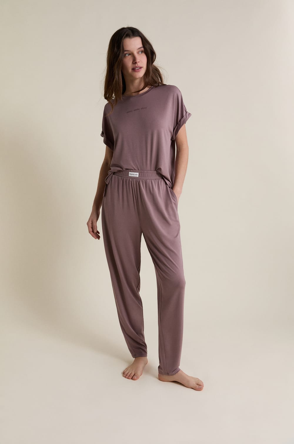 Pantalon de pyjama &eacute;lastiqu&eacute;;${refinementColor}