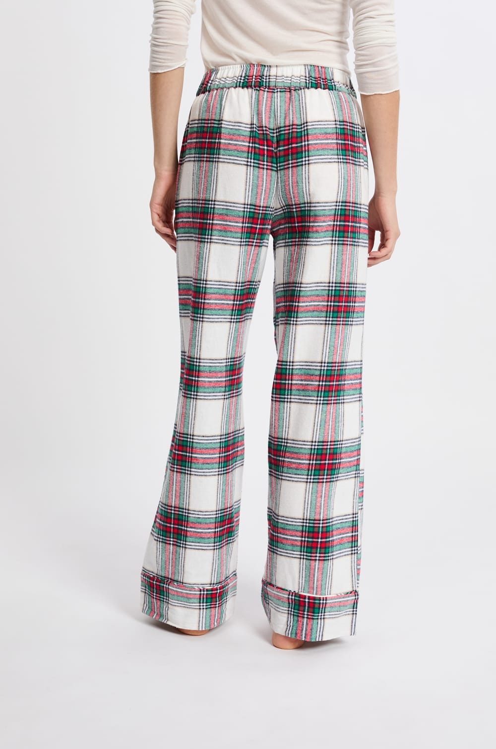 Pantalon de pyjama à carreaux en coton;${refinementColor}