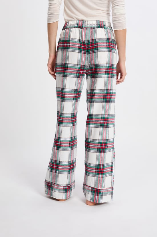 Pantalon de pyjama à carreaux en coton;${refinementColor}
