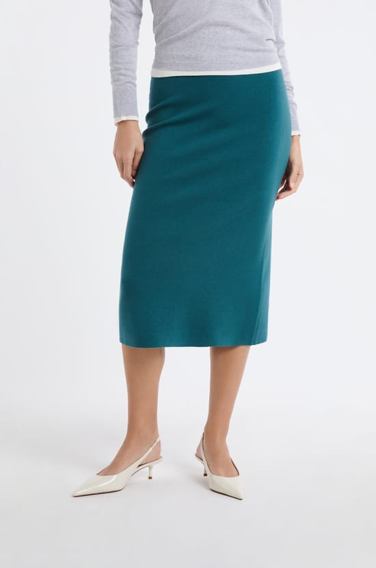 Jupe longue en tricot;${refinementColor}