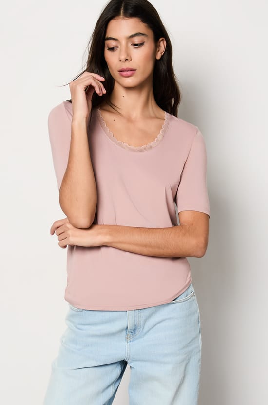 Long Sleeve Thermal Knit T-Shirt;${refinementColor}