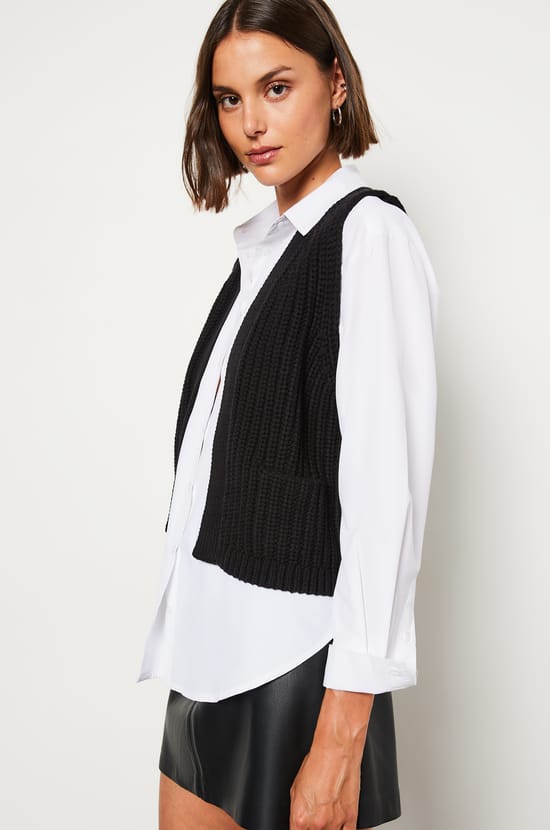 Sleeveless Cardigan;${refinementColor}