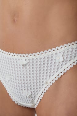 Embroidered Brazilian Brief With Flower Details;${refinementColor}