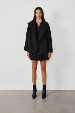 Mid-length coat with buttons;${refinementColor}
