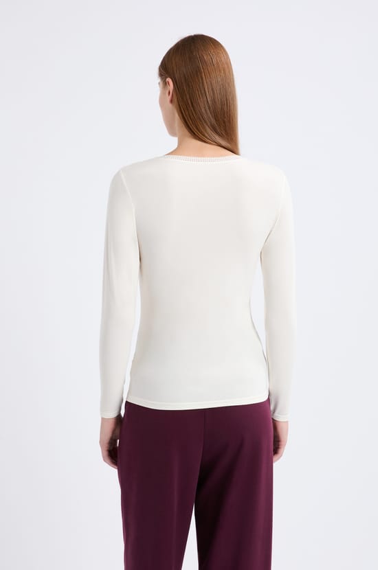 Long Sleeve Thermal Knit T-Shirt;${refinementColor}