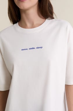 Pyjama T-shirt met korte mouwen van katoen;${refinementColor}