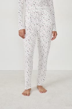 Pantalon de pyjama à imprimé cœurs;${refinementColor}