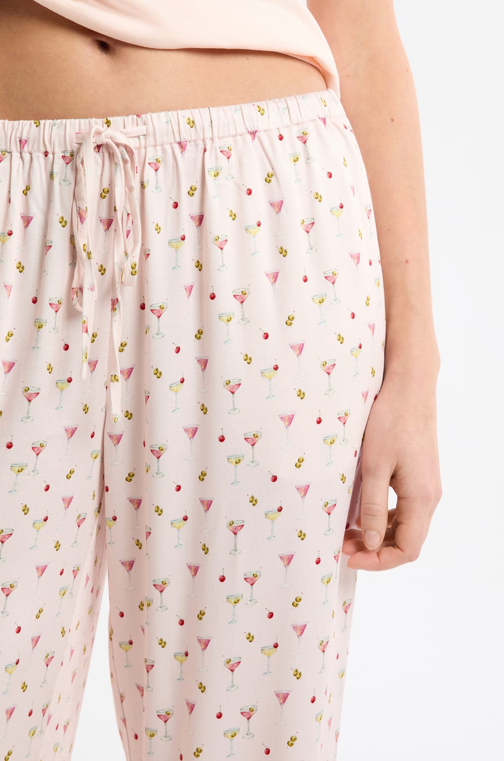 Cocktail Print Pyjama Trousers;${refinementColor}