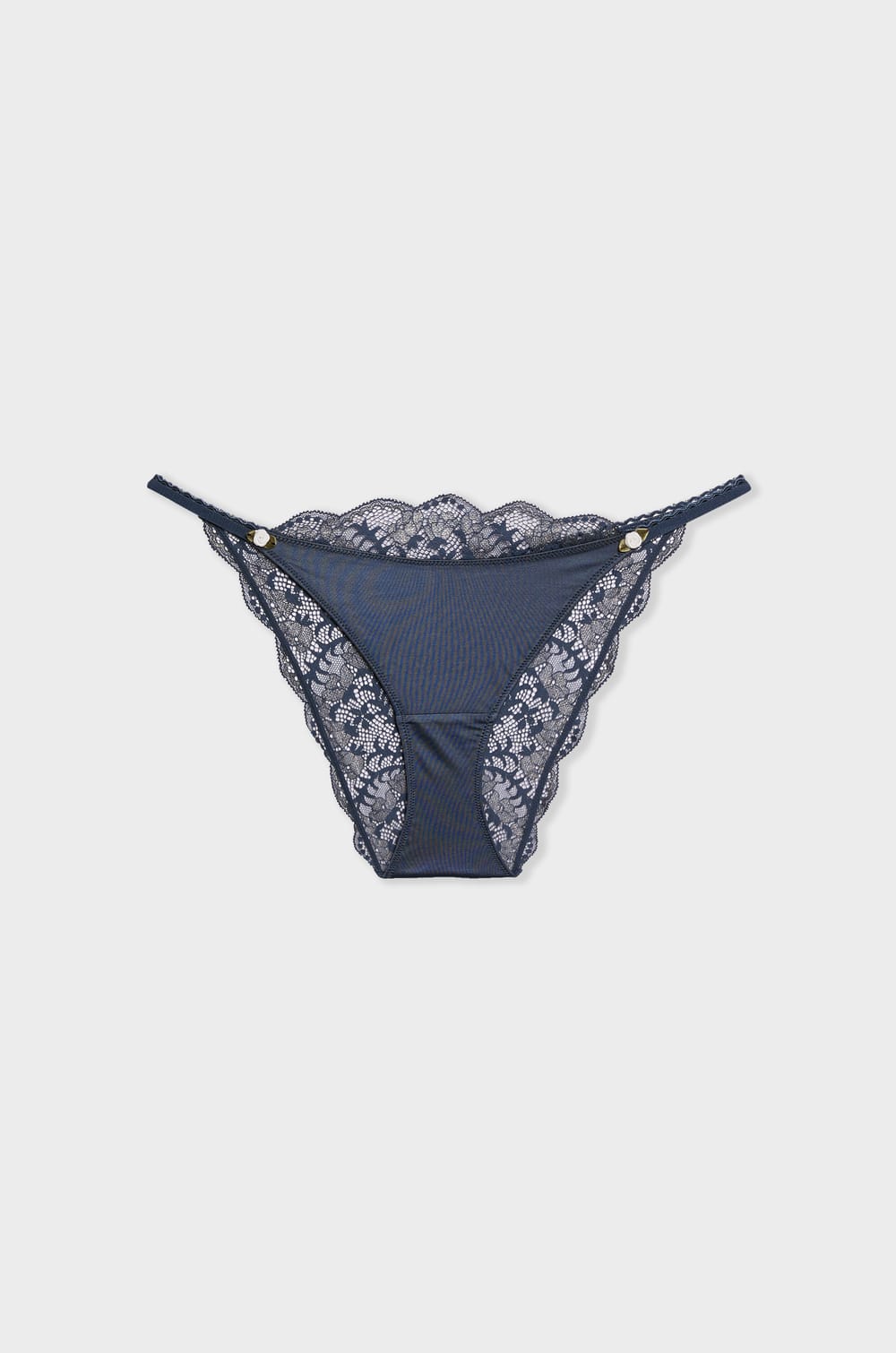 Culotte en microfibre et dentelle irisée;${refinementColor}