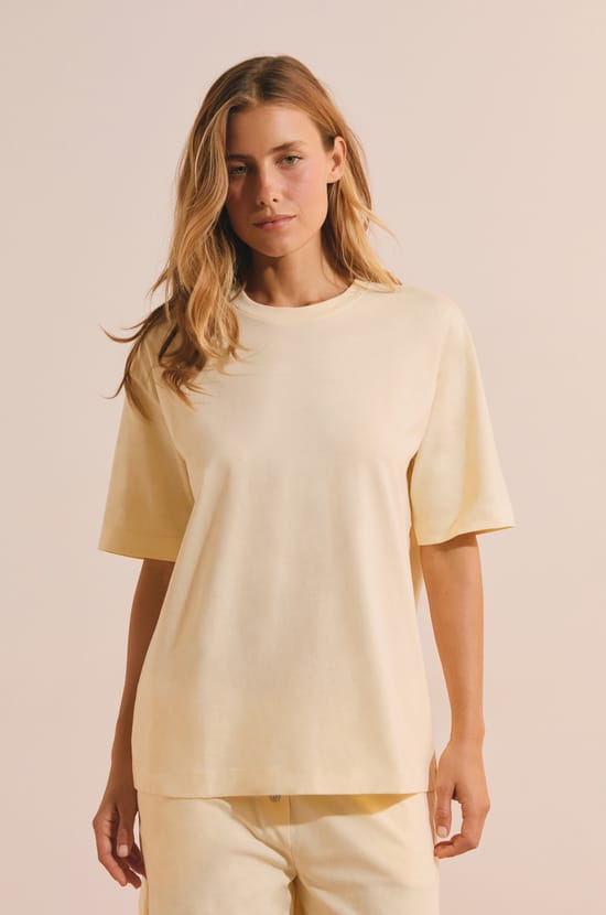 T-shirt de pyjama manches courtes en coton;${refinementColor}