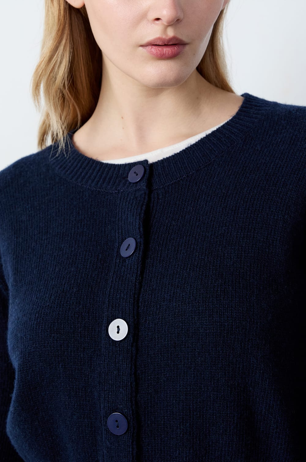 Short Buttoned Cardigan;${refinementColor}