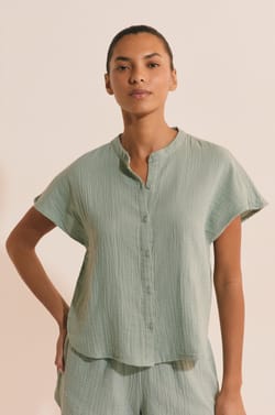 Chemise de pyjama en coton;${refinementColor}