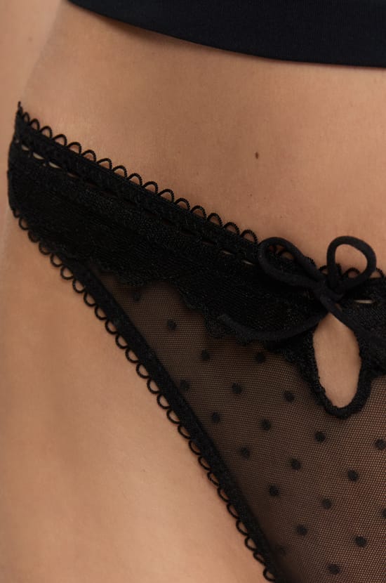 Tulle and Lace Brief;${refinementColor}