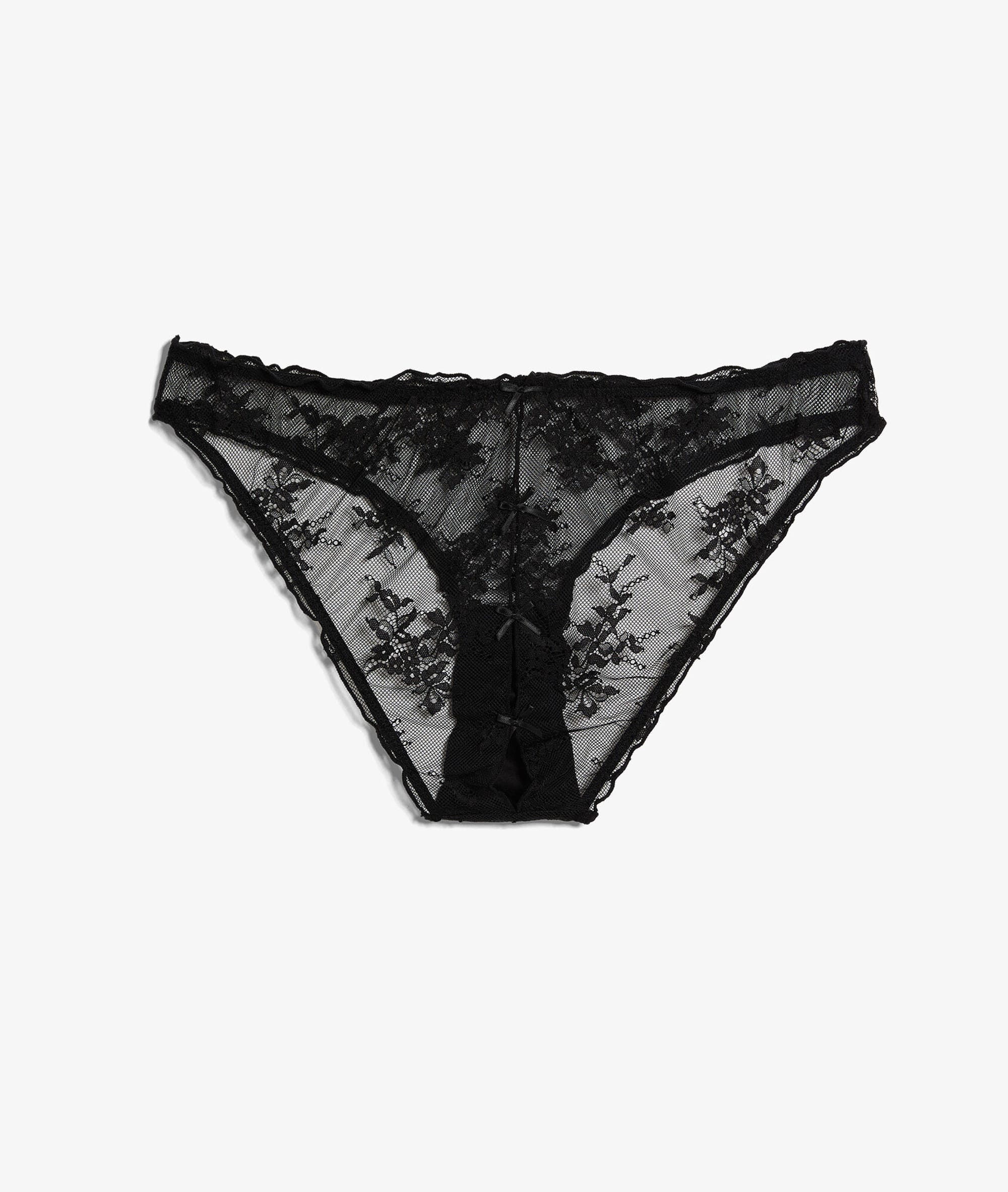 Трусики-кюлоты из кружева с фантазийным вырезом EPRISE NOIR - ETAM