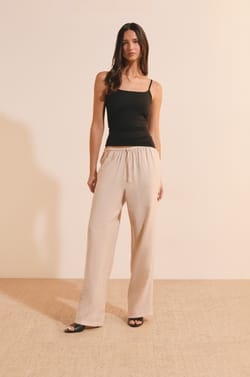 Pantalon fluide &eacute;lastiqu&eacute;;${refinementColor}