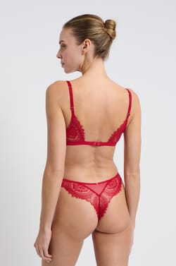 Soutien-gorge triangle en dentelle;${refinementColor}