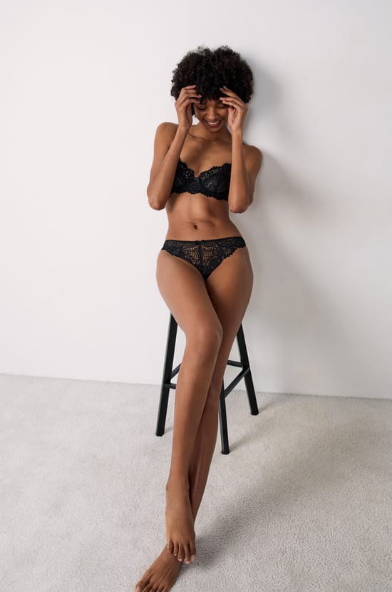 Lace Balconette Bra;${refinementColor}