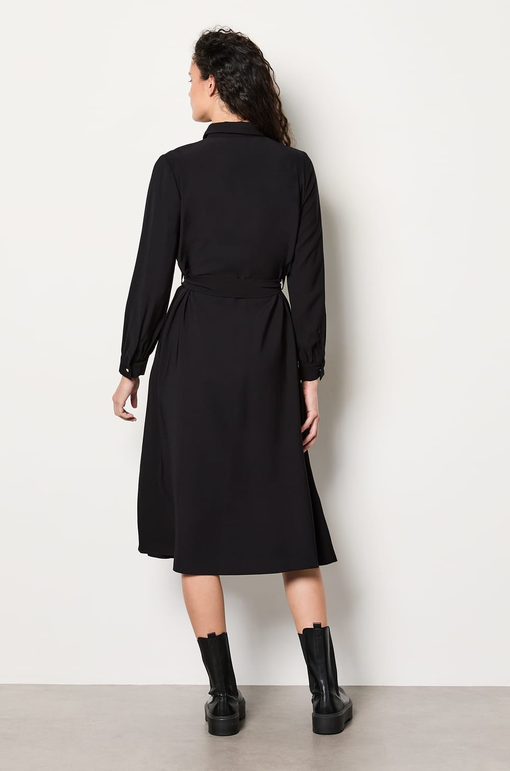 Belted Shirt Dress;${refinementColor}
