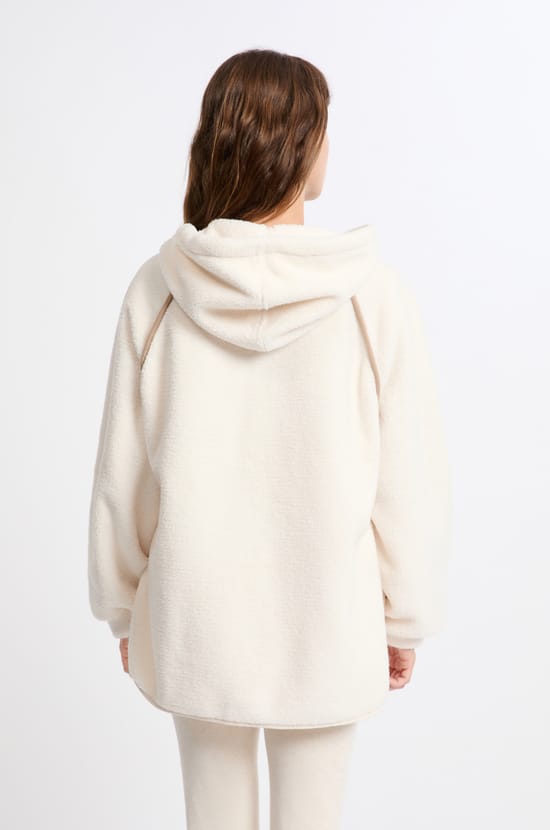 Veste à capuche effet polaire;${refinementColor}