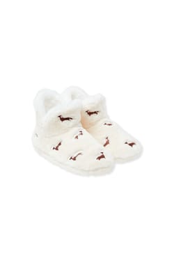 Chaussons bottines avec motifs teckels;${refinementColor}