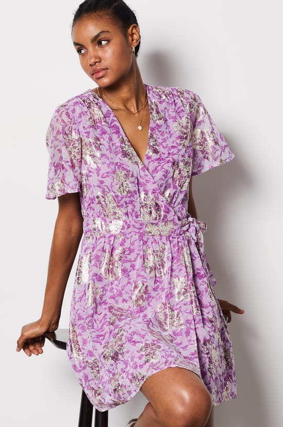 Short Glittery Tie Dress;${refinementColor}