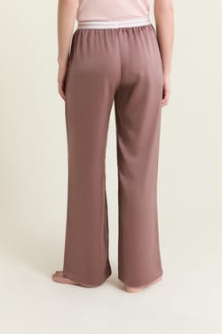 Pantalon de pyjama taille &eacute;lastique "move, smile, sleep";${refinementColor}