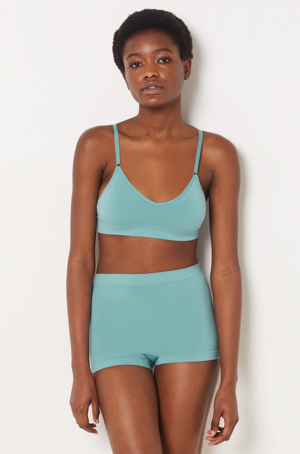 Optimal Comfort Cotton Bra - AMANDE - TURQUOISE - ETAM