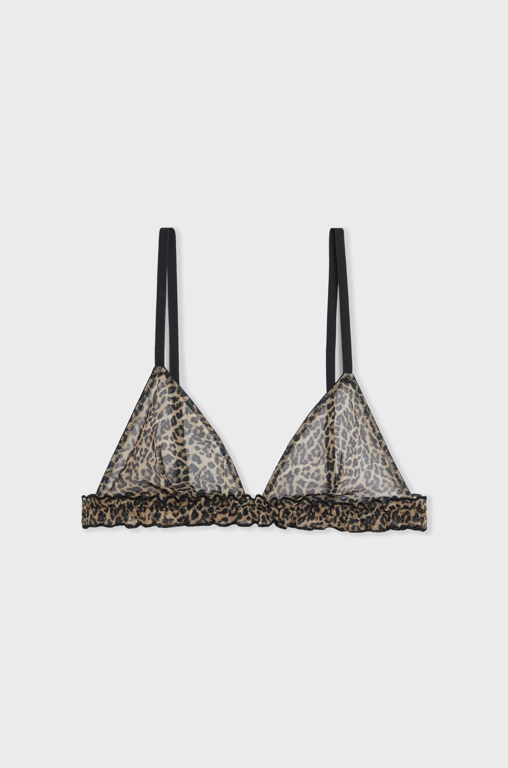 Wireless Triangle Leopard Tulle;${refinementColor}