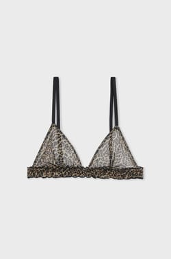 Wireless Triangle Leopard Tulle;${refinementColor}
