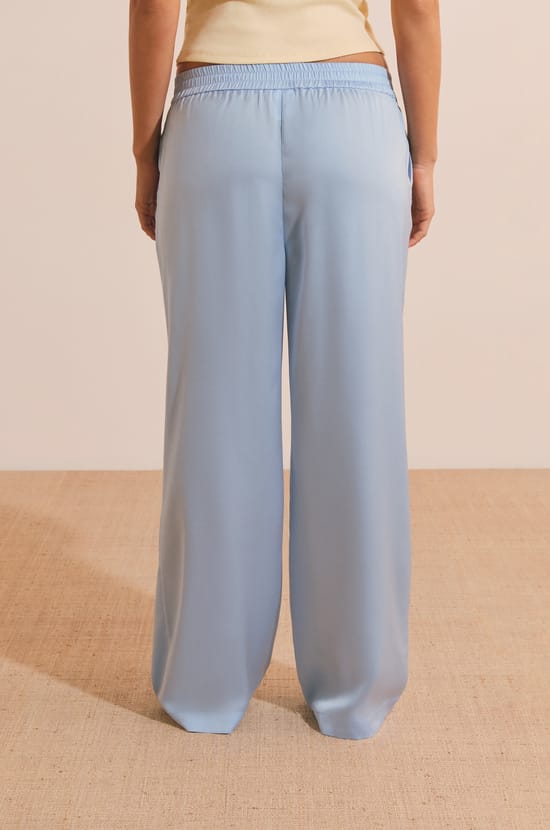 Pantalon de pyjama satin&eacute;;${refinementColor}