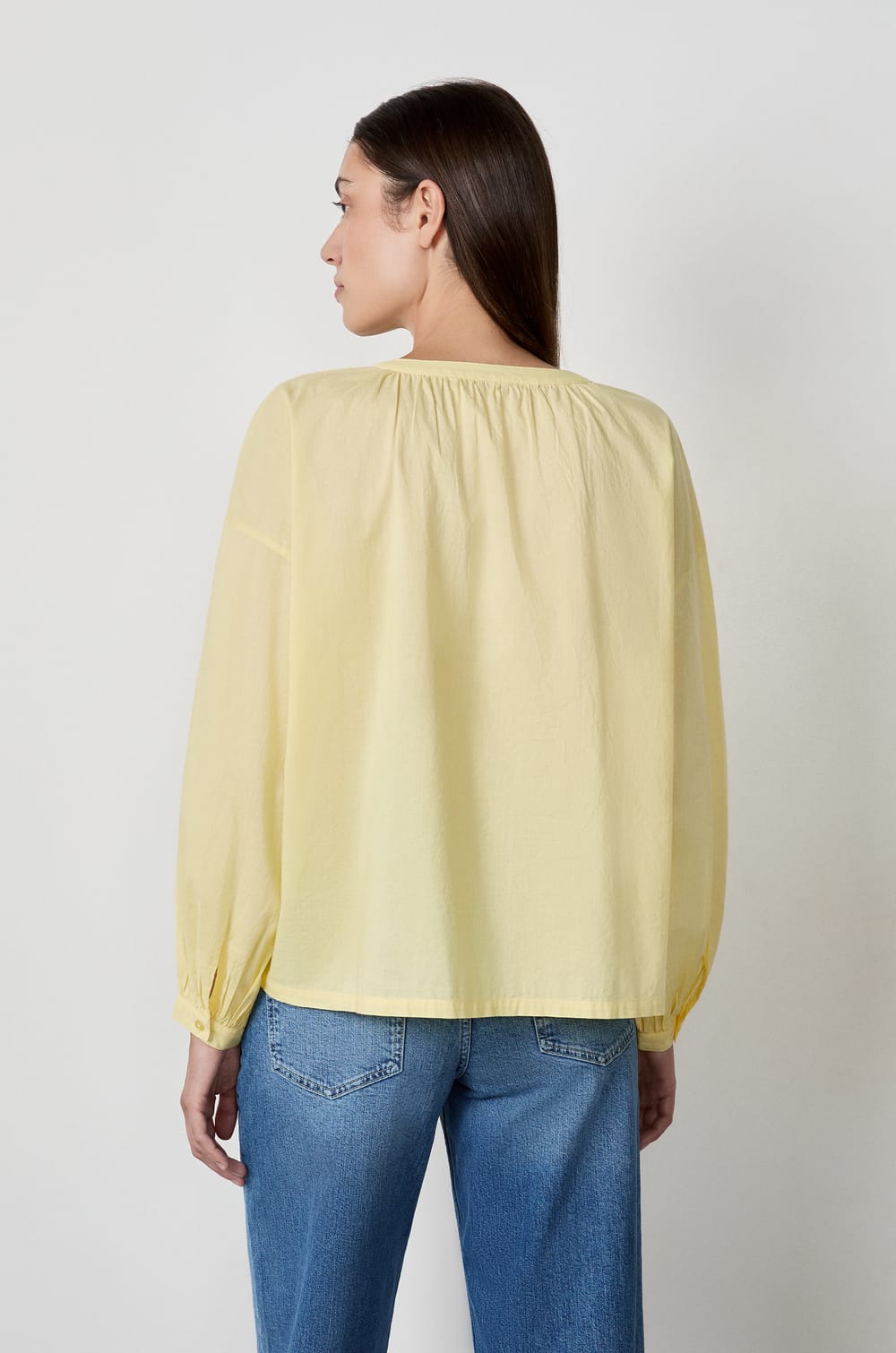 Chemise manches longues en coton;${refinementColor}