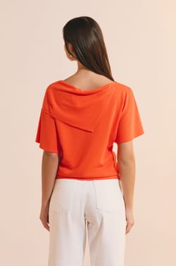 T-shirt manches courtes drap&eacute;;${refinementColor}