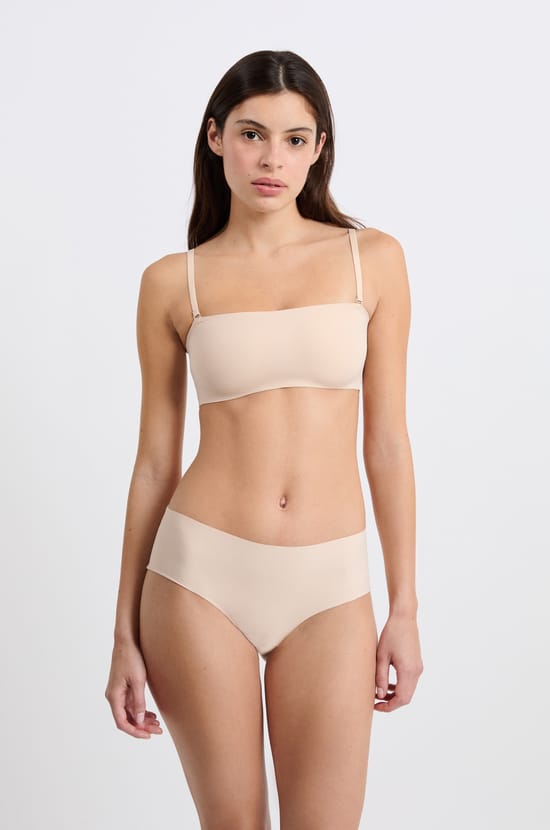 Soutien-gorge bandeau en microfibre;${refinementColor}