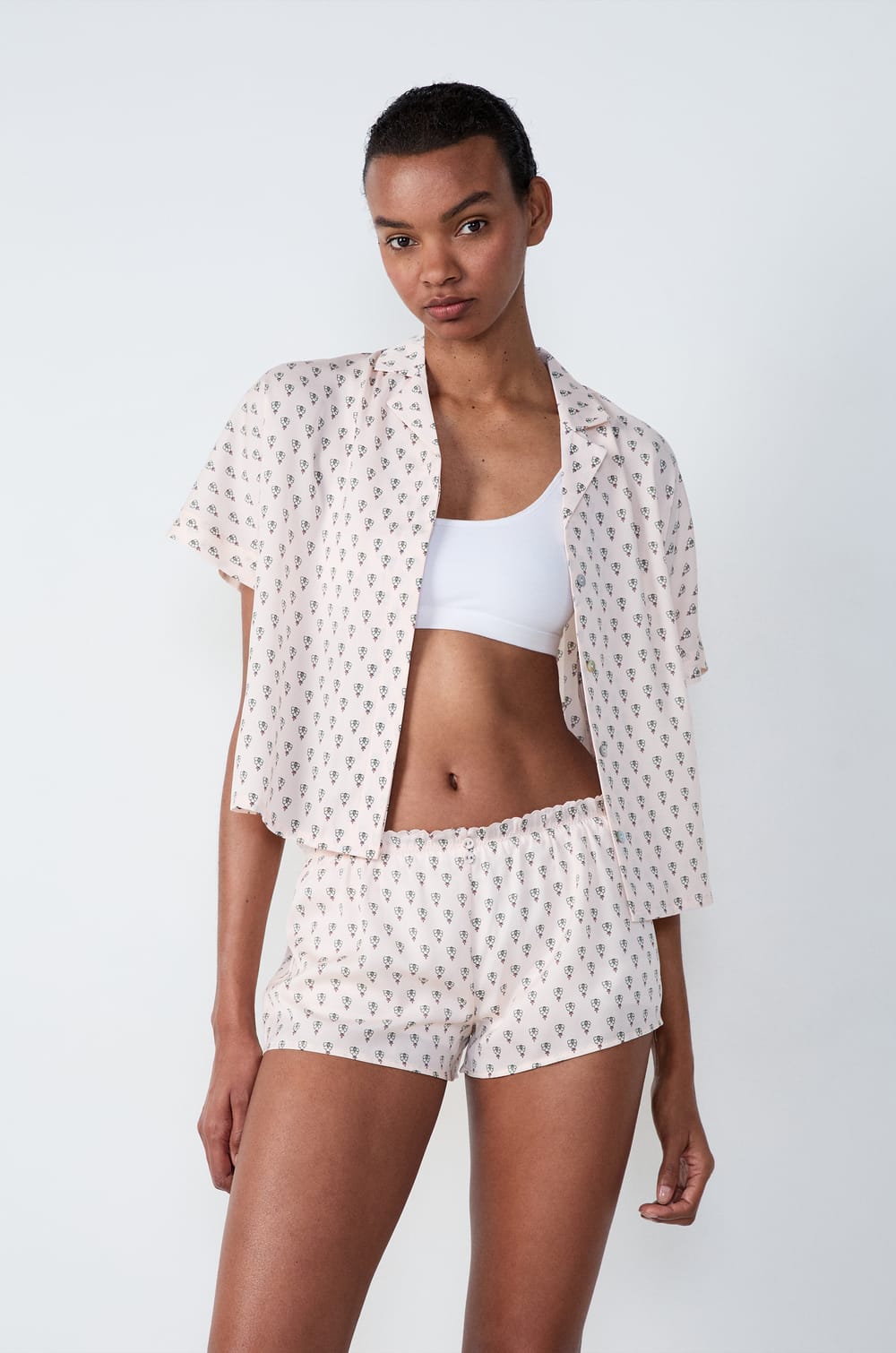 Short de pyjama imprimé;${refinementColor}