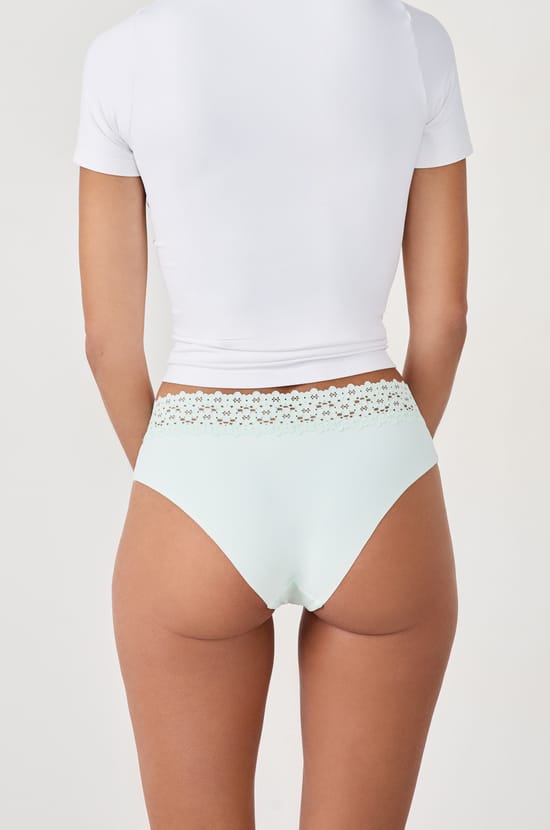 Hipster V-Shape aus Mikrofaser und Spitze;${refinementColor}
