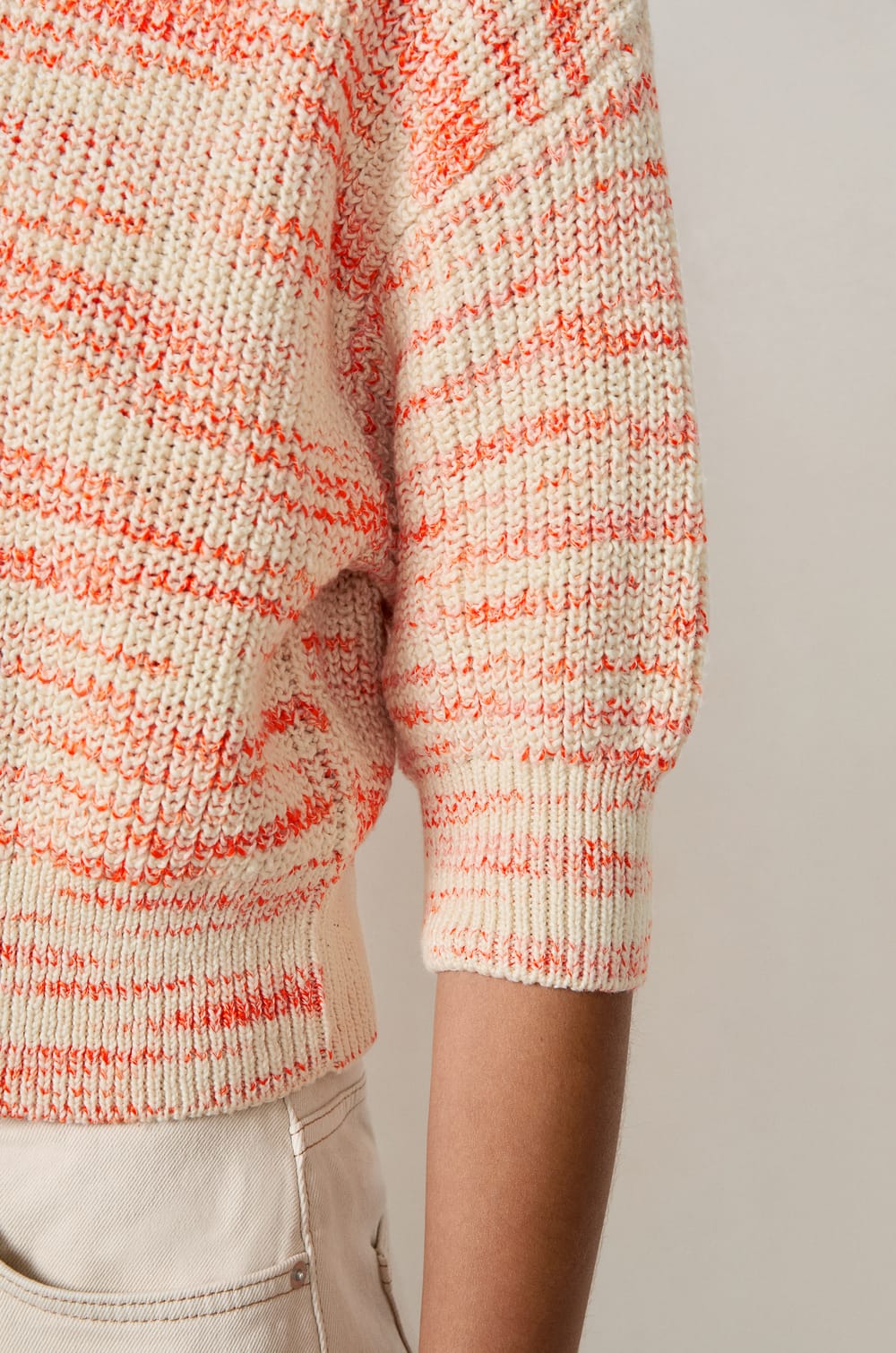 3/4 Sleeve Sweater;${refinementColor}