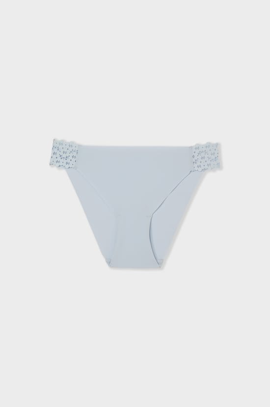 Microfibre and Lace Brief;${refinementColor}