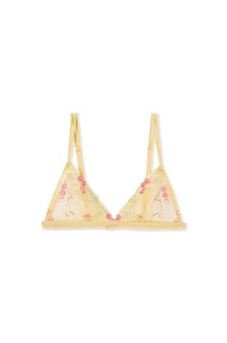 Soutien-gorge triangle avec motifs fruits brod&eacute;s;${refinementColor}