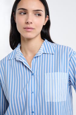 Striped Pyjama Shirt;${refinementColor}